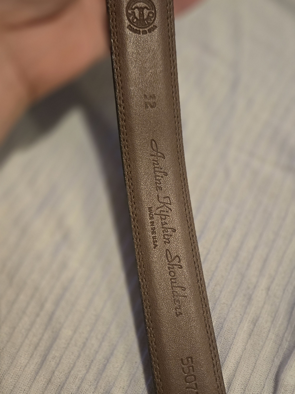 Torino Leather Company 55077 Italian Burnished Kipskin Leather Belt Size 32